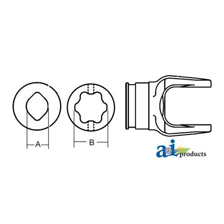 A & I Products Inner Profile Yoke, S5 7" x5" x5" A-W168279-A